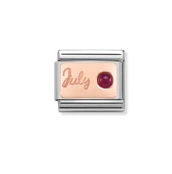 Nomination Charm 9k Rose Gold July Birthstone