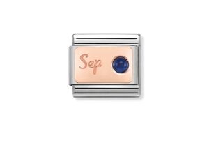 Nomination Charm 9k Rose Gold September Birthstone
