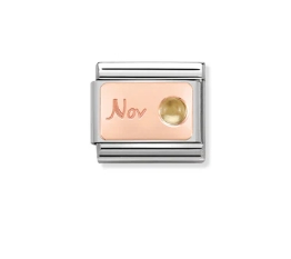 Nomination Charm 9k Rose Gold November Birthstone