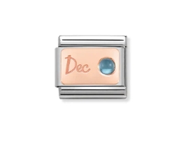 Nomination Charm 9k Rose Gold December Birthstone