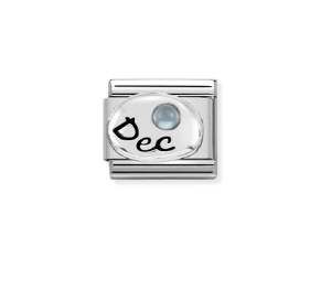 Nomination Charm Silver with December Birthstone