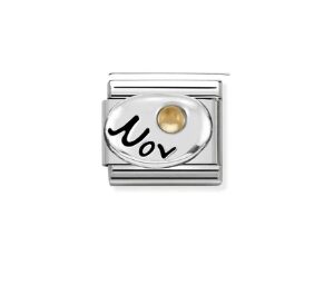 Nomination Charm Silver with November Birthstone