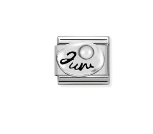 Nomination Charm Silver with June Birthstone