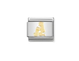 Nomination Charm 18k Gold Aquarius