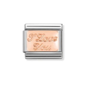 Nomination Charm 9k Rose Gold I Love You