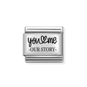 Nomination Charm Silver Enamel You + Me Our Story