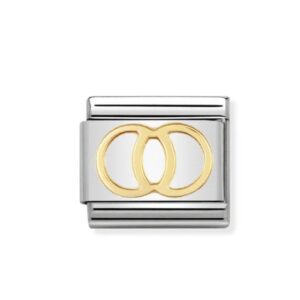 Nomination Charm 18k Gold Wedding Rings