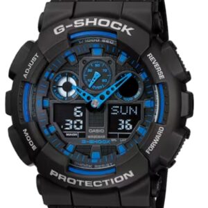 G-Shock Duo Black with Blue Accents Watch
