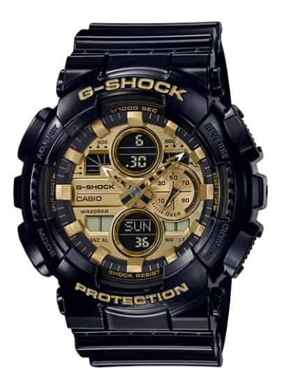 G-Shock Duo Shiny Black and Gold Watch