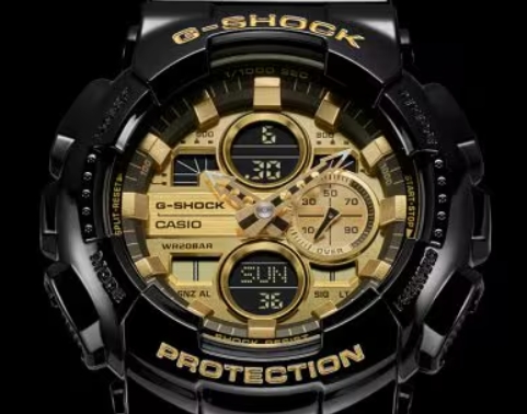 G-Shock Duo Shiny Black and Gold Watch - Image 3