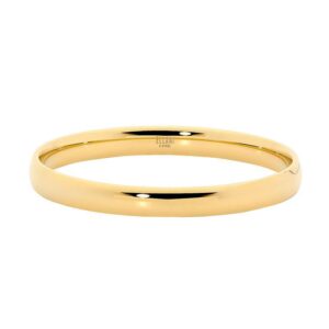 Stainless Steel Gold Plate Plain Bangle