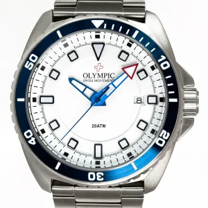 Olympic Gents Aquanaut Dive Watch White and Blue
