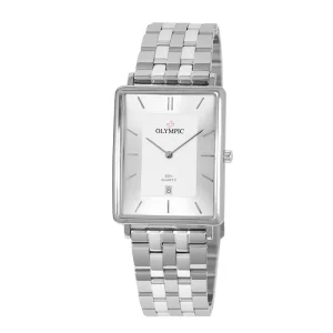 Olympic Silver Rectangle Men's Watch