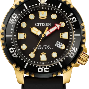 Citizen 200m Eco-Drive Divers Black and Gold Watch