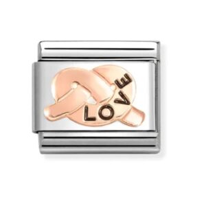 Nomination Charm 9k Rose Gold Love Knot
