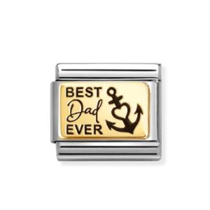 Nomination Charm 18k Gold Best Dad Ever