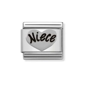 Nomination Charm Silver Niece in Heart