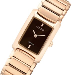 Citizen Eco-Drive Rose with Black Oblong Face