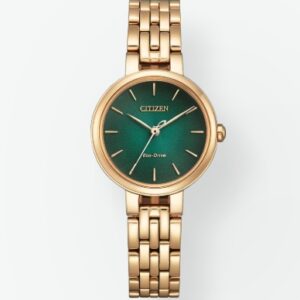 Citizen Eco-Drive Light Rose with Green Dial Ladies Watch