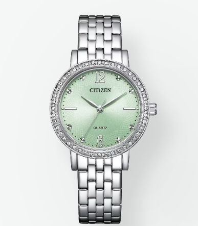 Citizen Stainless Steel Mint Green Analogue Ladies Watch